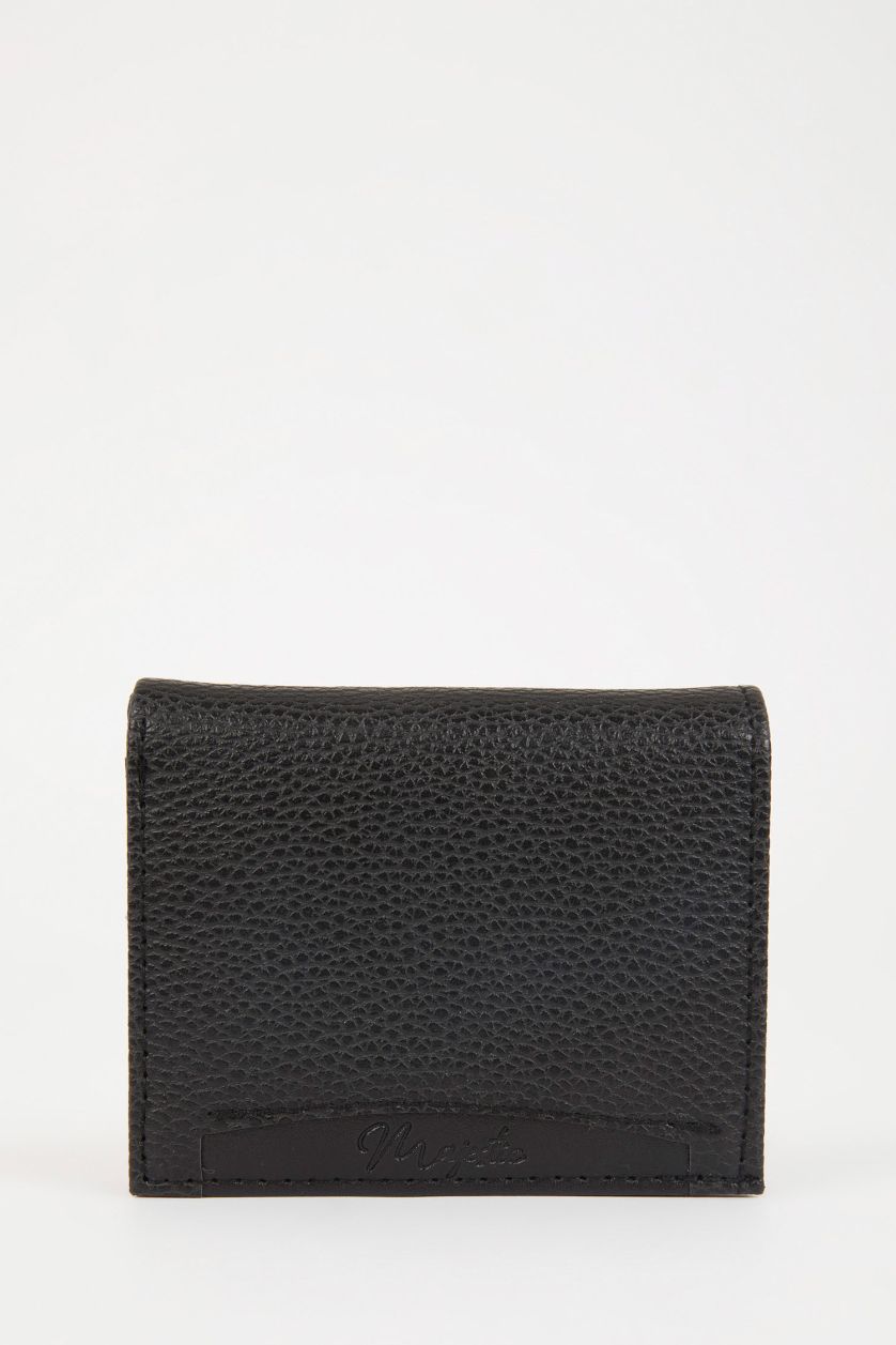 Erkek Siyah Erkek Baskılı Suni Deri Cüzdan