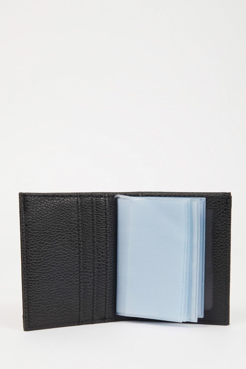 Erkek Siyah Erkek Baskılı Suni Deri Cüzdan