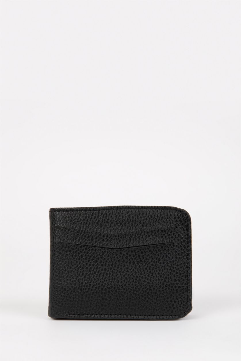 Men Black Man Faux Leather Wallets
