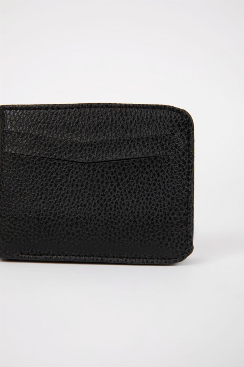 Men Black Man Faux Leather Wallets