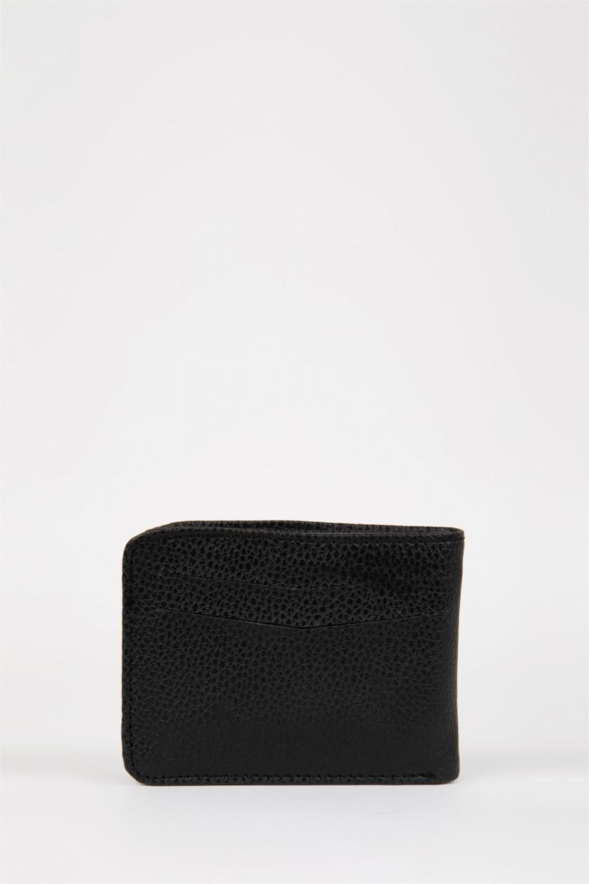 Men Black Man Faux Leather Wallets