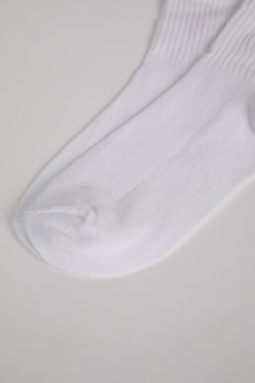 Women White Cotton Short Socks
