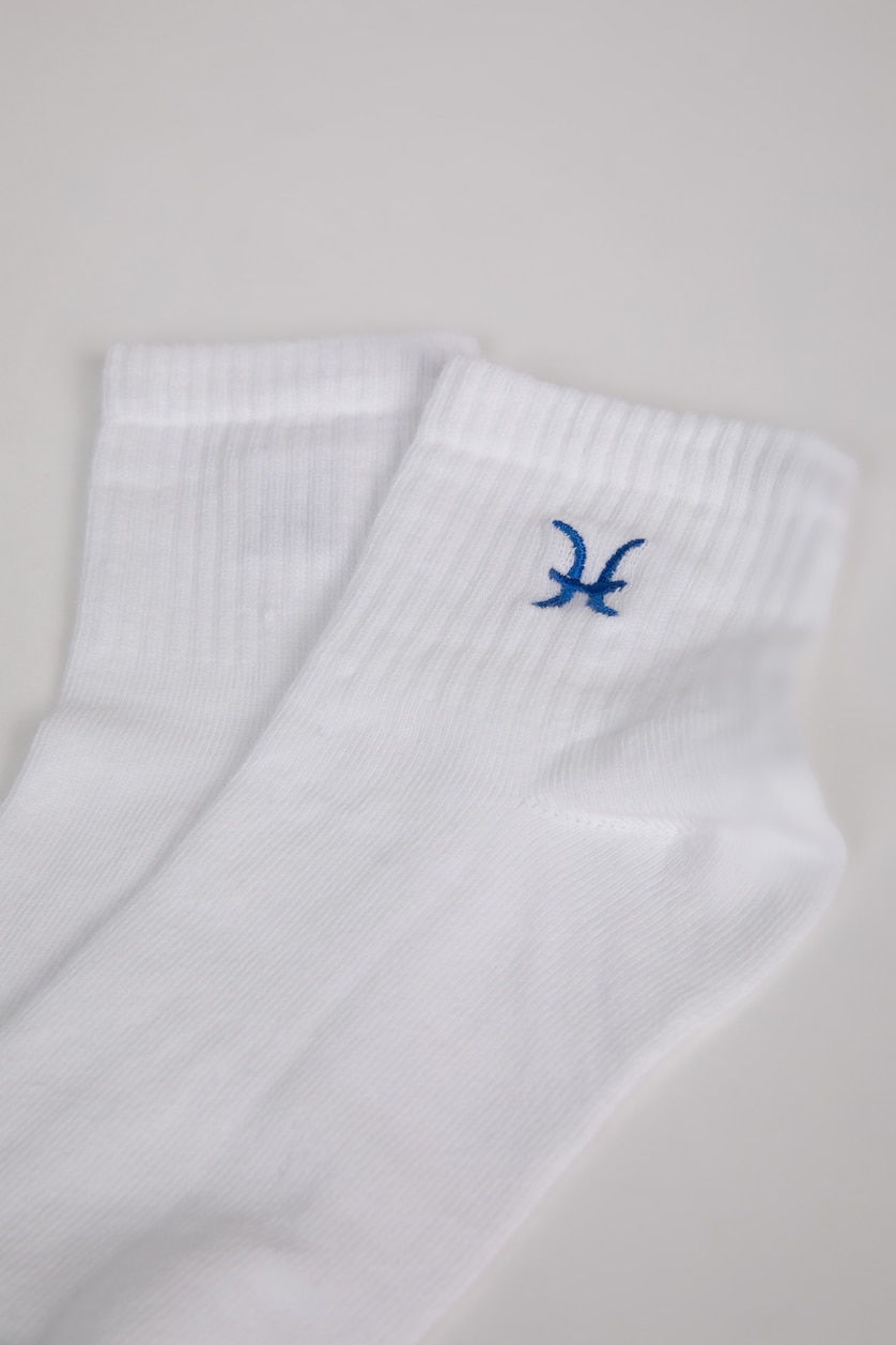Women White Cotton Short Socks