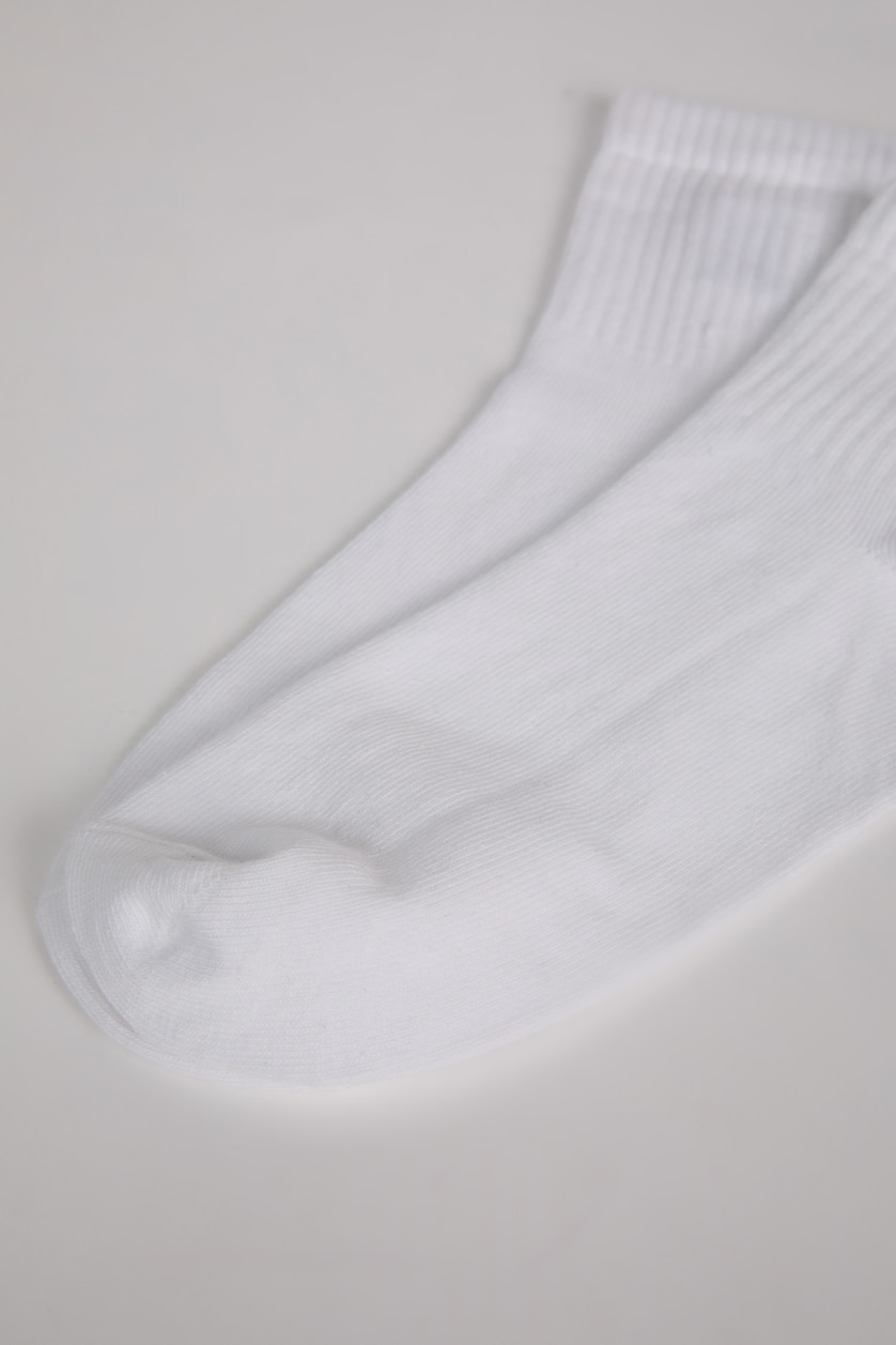 Women White Cotton Short Socks