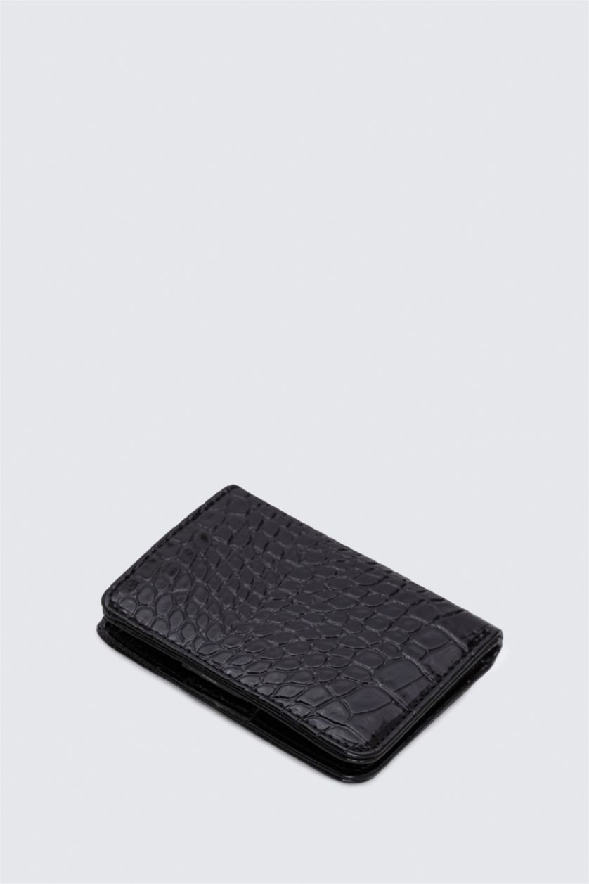 WOMAN Black محفظة جلد صناعي