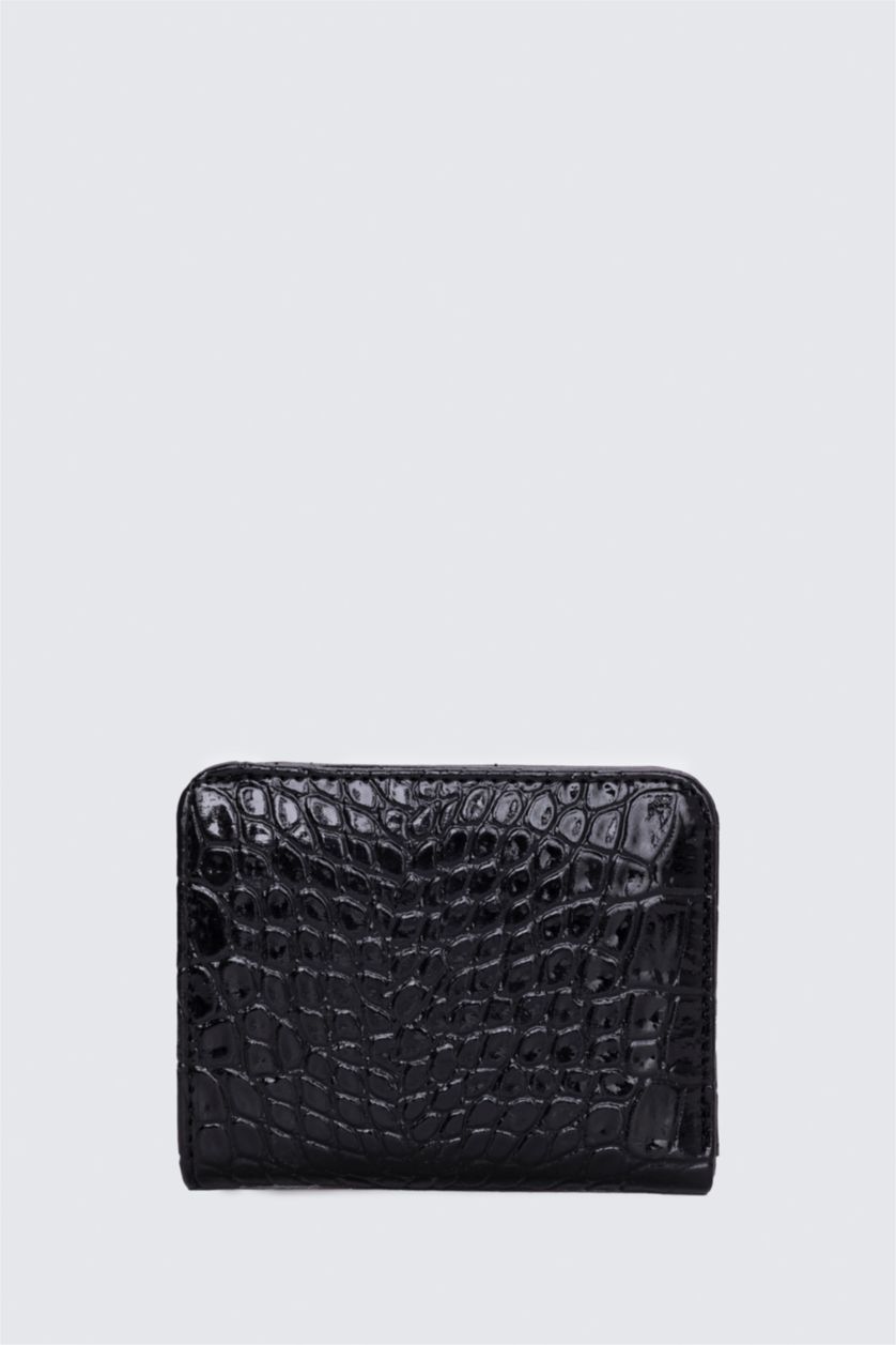 WOMAN Black محفظة جلد صناعي