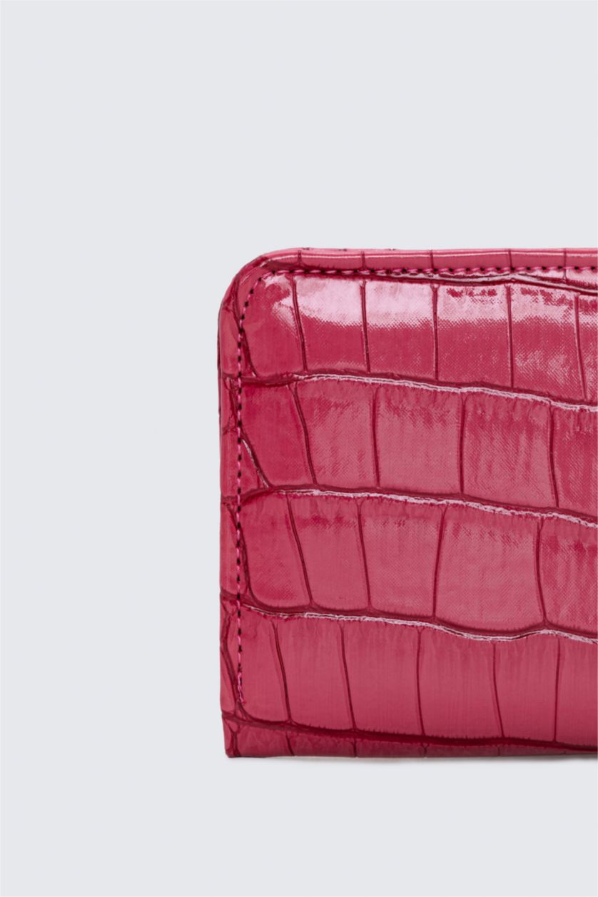 WOMAN Fushsia Woman Faux Leather Wallets