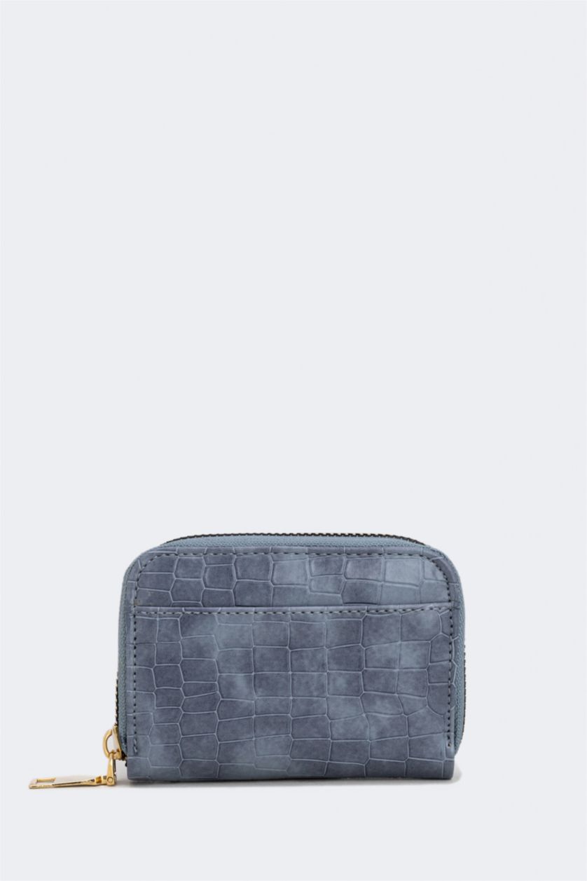 WOMAN Blue Woman Faux Leather Wallets