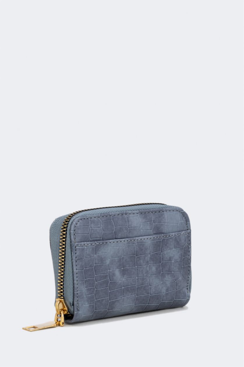 WOMAN Blue Woman Faux Leather Wallets