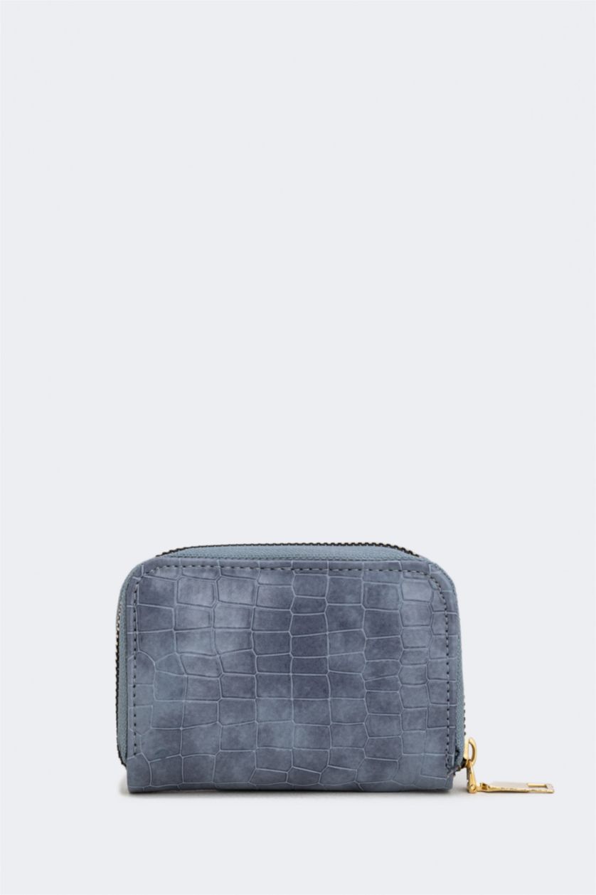 WOMAN Blue Woman Faux Leather Wallets