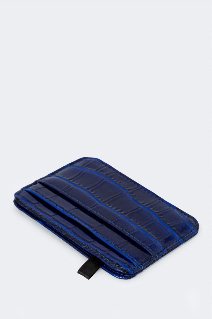 حريمي كحلي محفظة بطاقات حريمي جلد صناعي