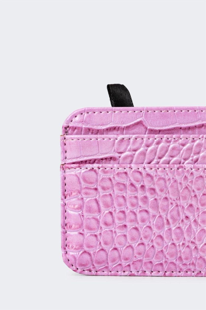 WOMAN Lilac Woman Faux Leather Card Holder