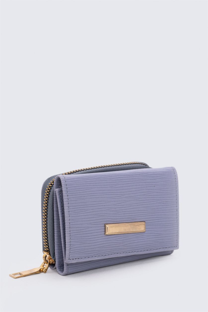 WOMAN Blue Woman Faux Leather Card Holder