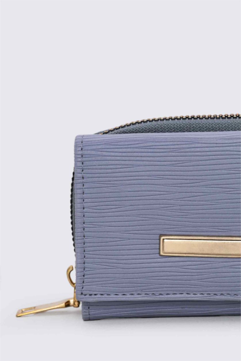 WOMAN Blue Woman Faux Leather Card Holder