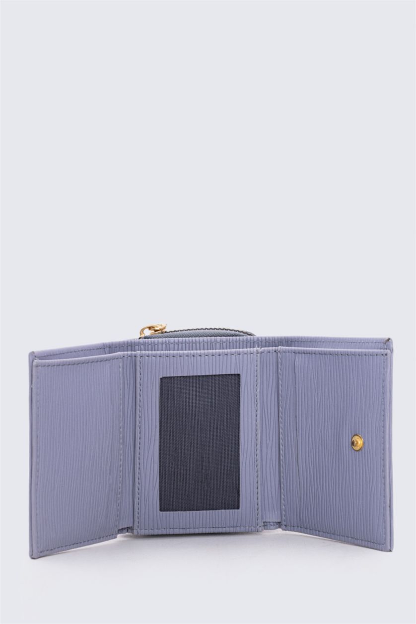 WOMAN Blue Woman Faux Leather Card Holder