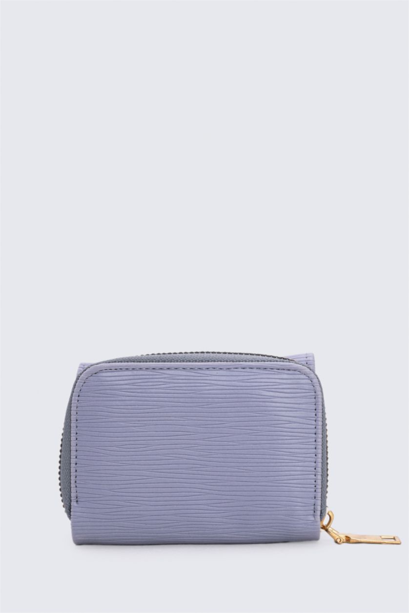 WOMAN Blue Woman Faux Leather Card Holder