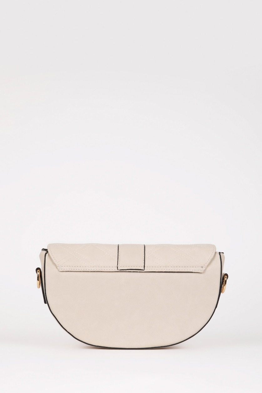 WOMAN Beige Faux Leather Crossbody Bag
