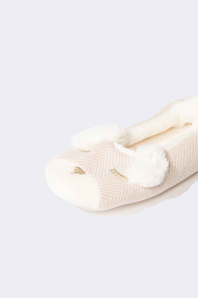 Женщины Бежевый Тапочки на плоской подошве для женщин