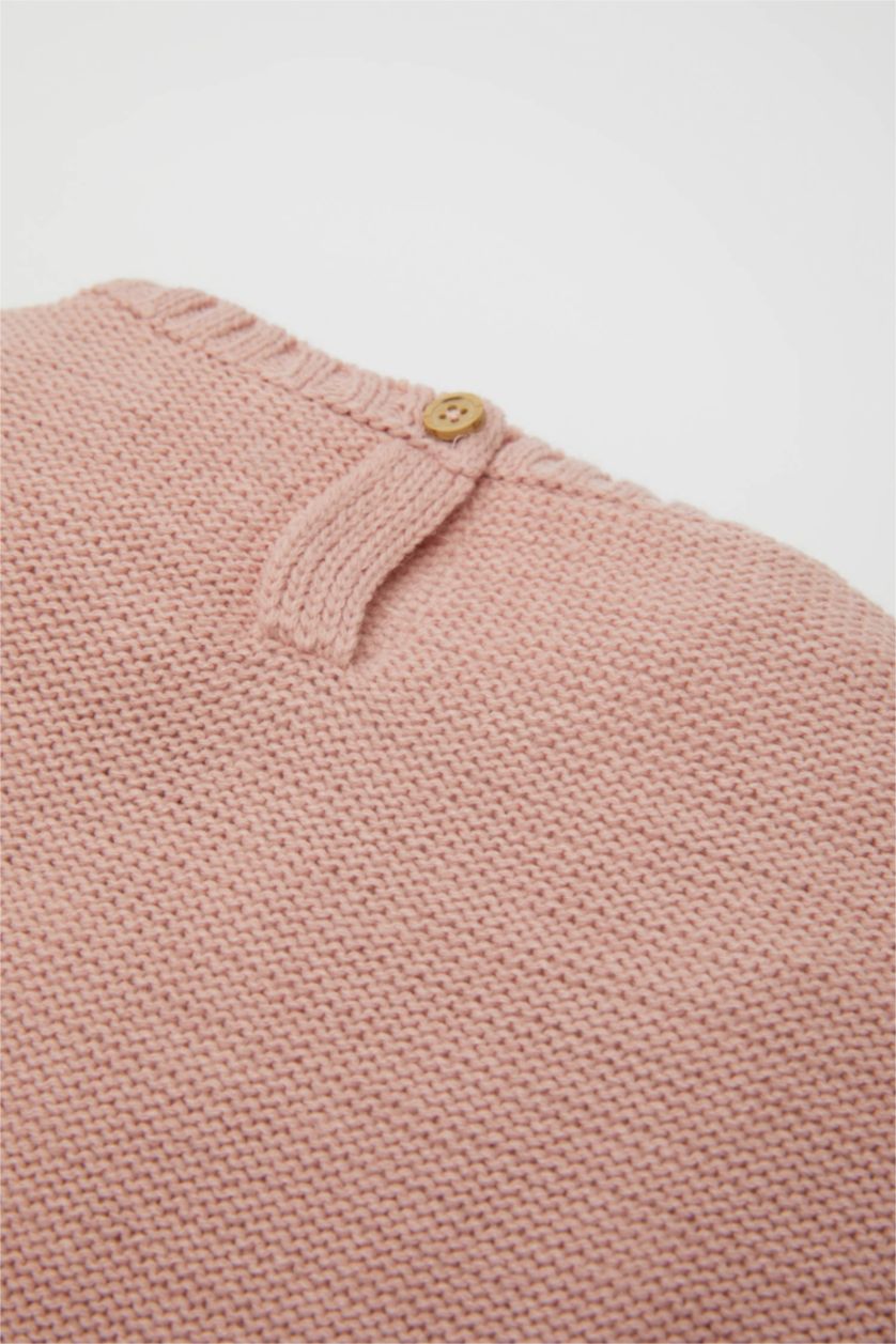 طفلة صغيرة زهري فستان بناتي بنقشة الزهور تريكو قصة عادية كم طويل