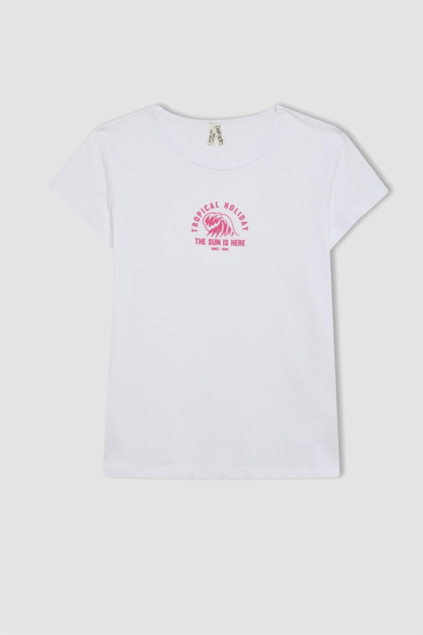 GIRLS & TEENS White طقم بيجاما قصة عادية