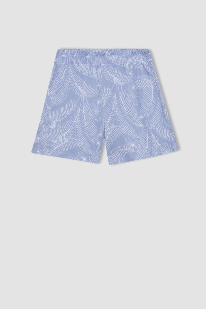 FILLES Bleu Ensemble Pyjama Short et T-Shirt à Manches Courtes à Motif pour Fille