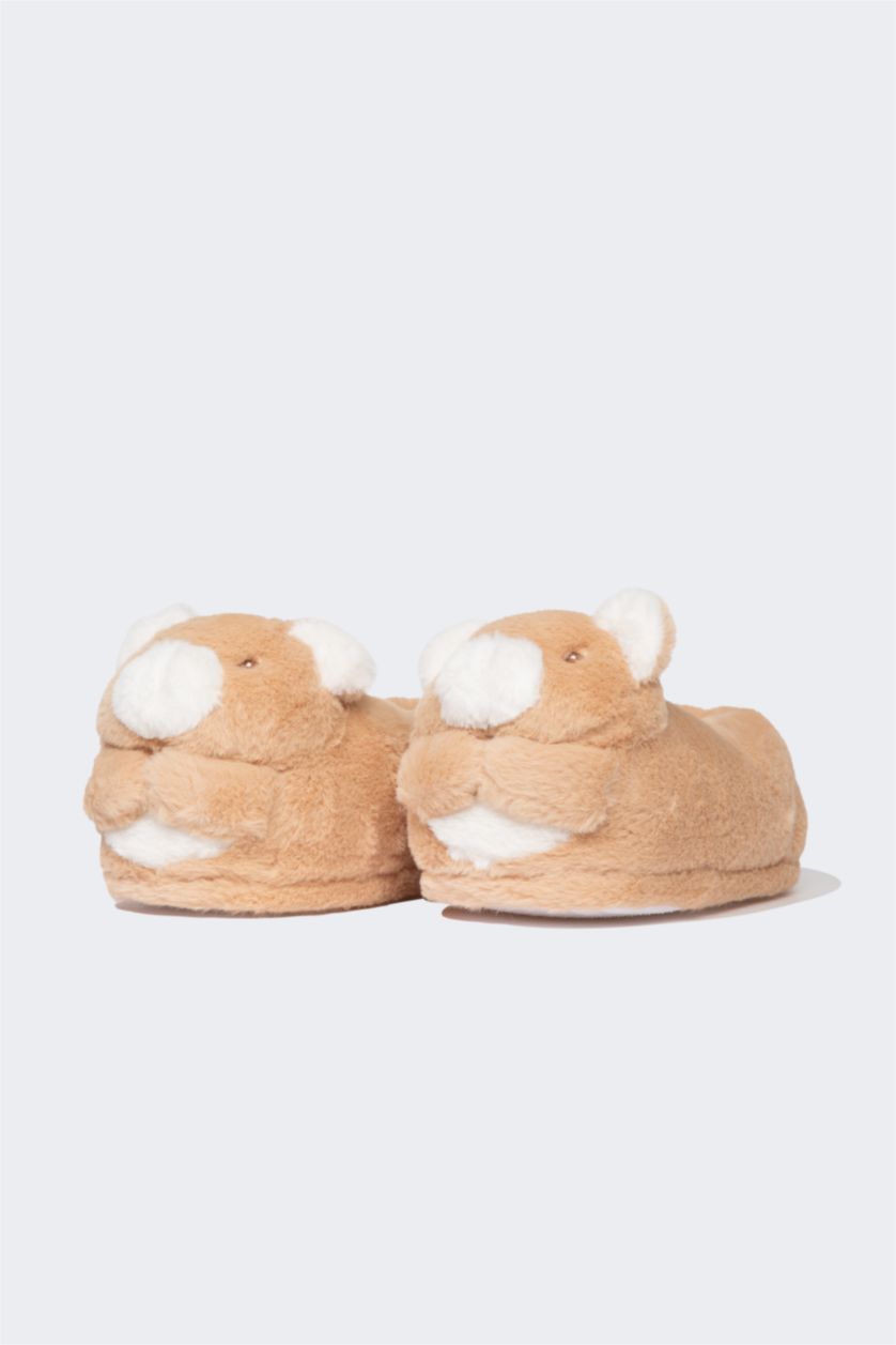 FEMME Beige Pantoufles à Semelle Plate pour Femme