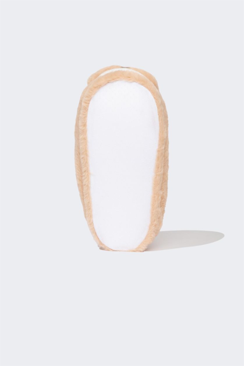 FEMME Beige Pantoufles à Semelle Plate pour Femme