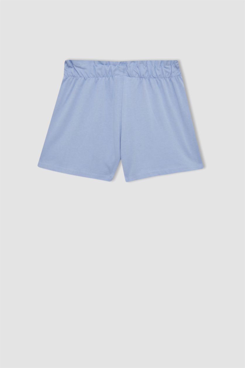 FILLES Bleu Ensemble Pyjama Jersey à Manches Courtes et Short Disney Lilo & Stitch pour Fille - 2 Pièces