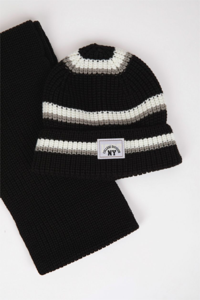 أولادي أسود طقم اولادي اسود سكارف وايس كاب - قطعتين