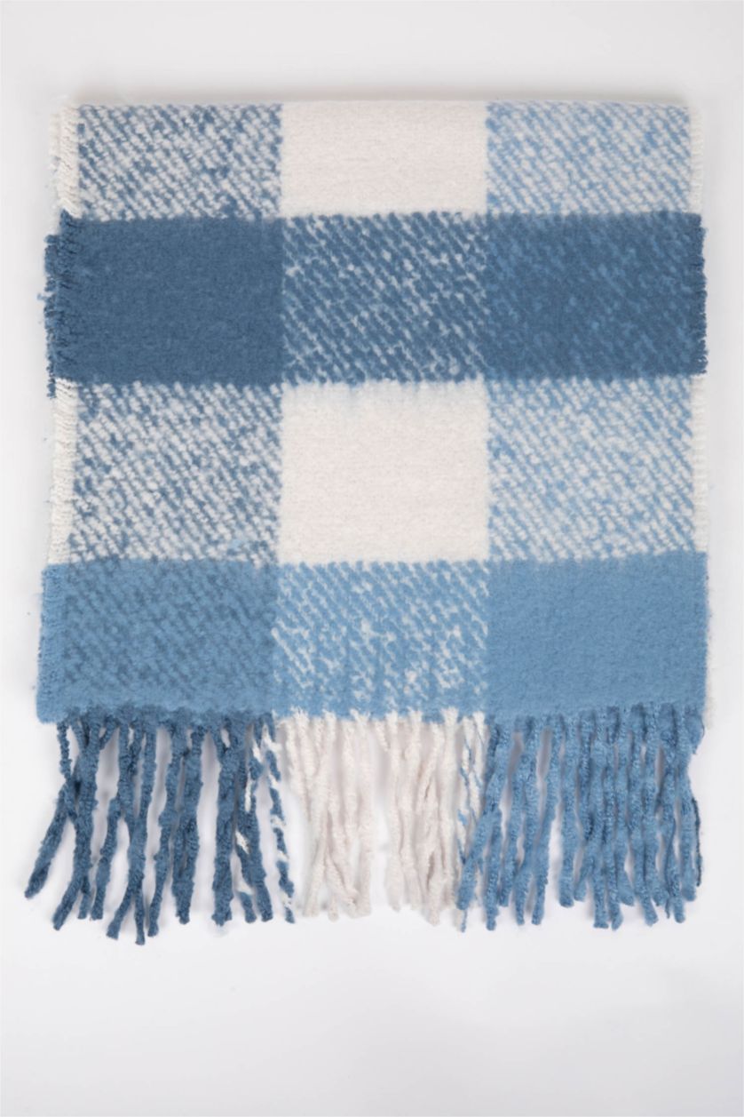 BOYS & TEENS Light Blue Boy Plaid Scarf