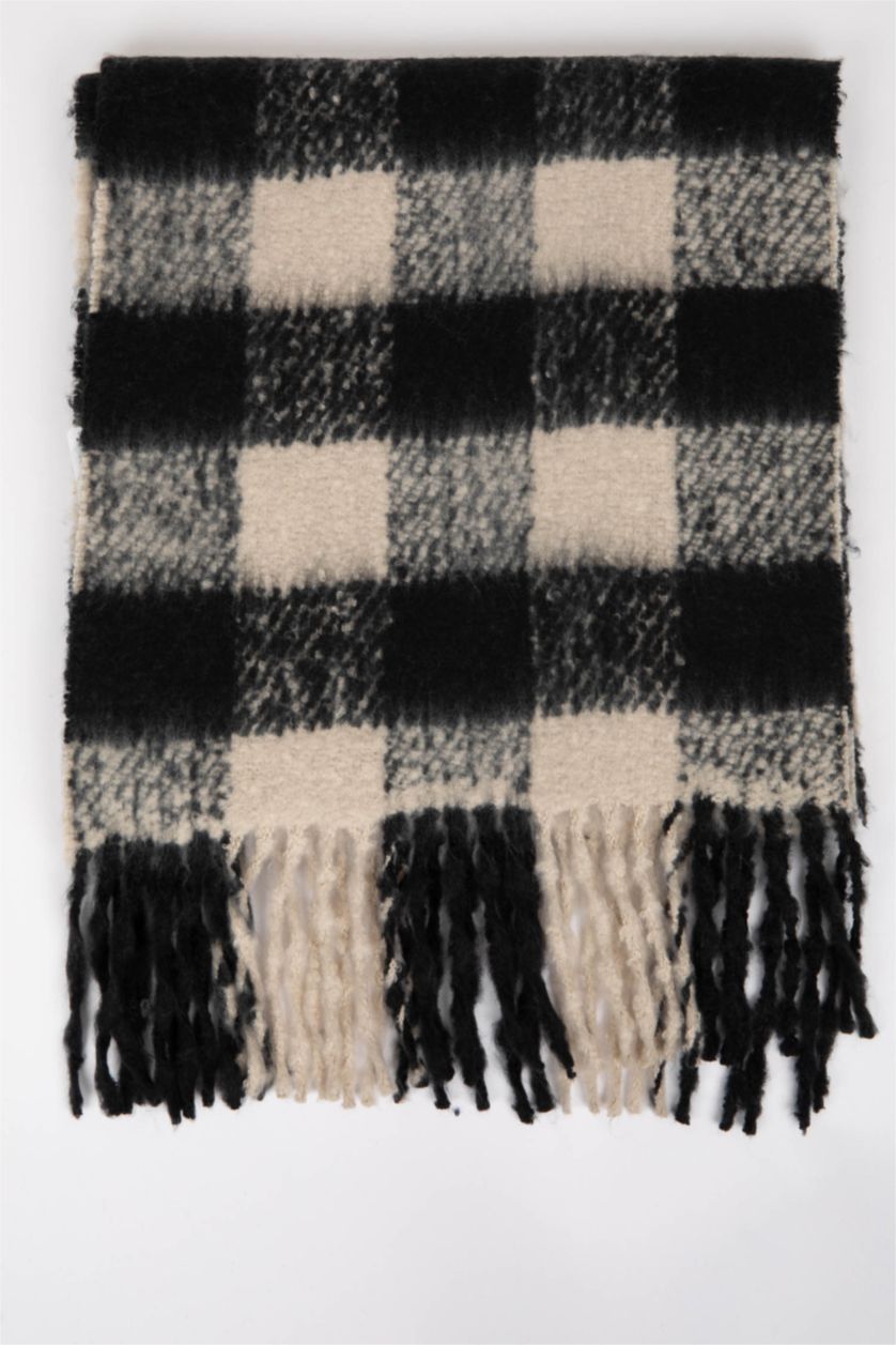 BOYS & TEENS Black Boy Plaid Scarf