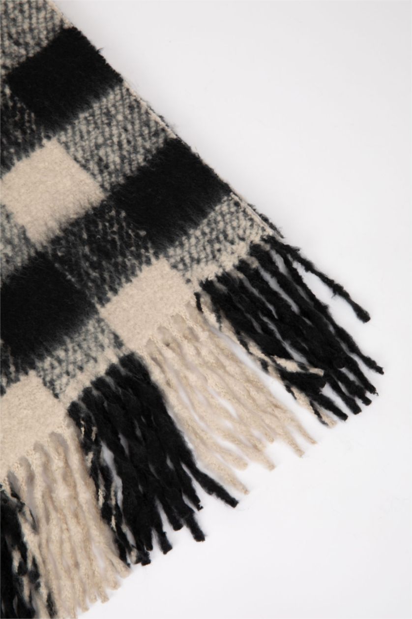 BOYS & TEENS Black Boy Plaid Scarf