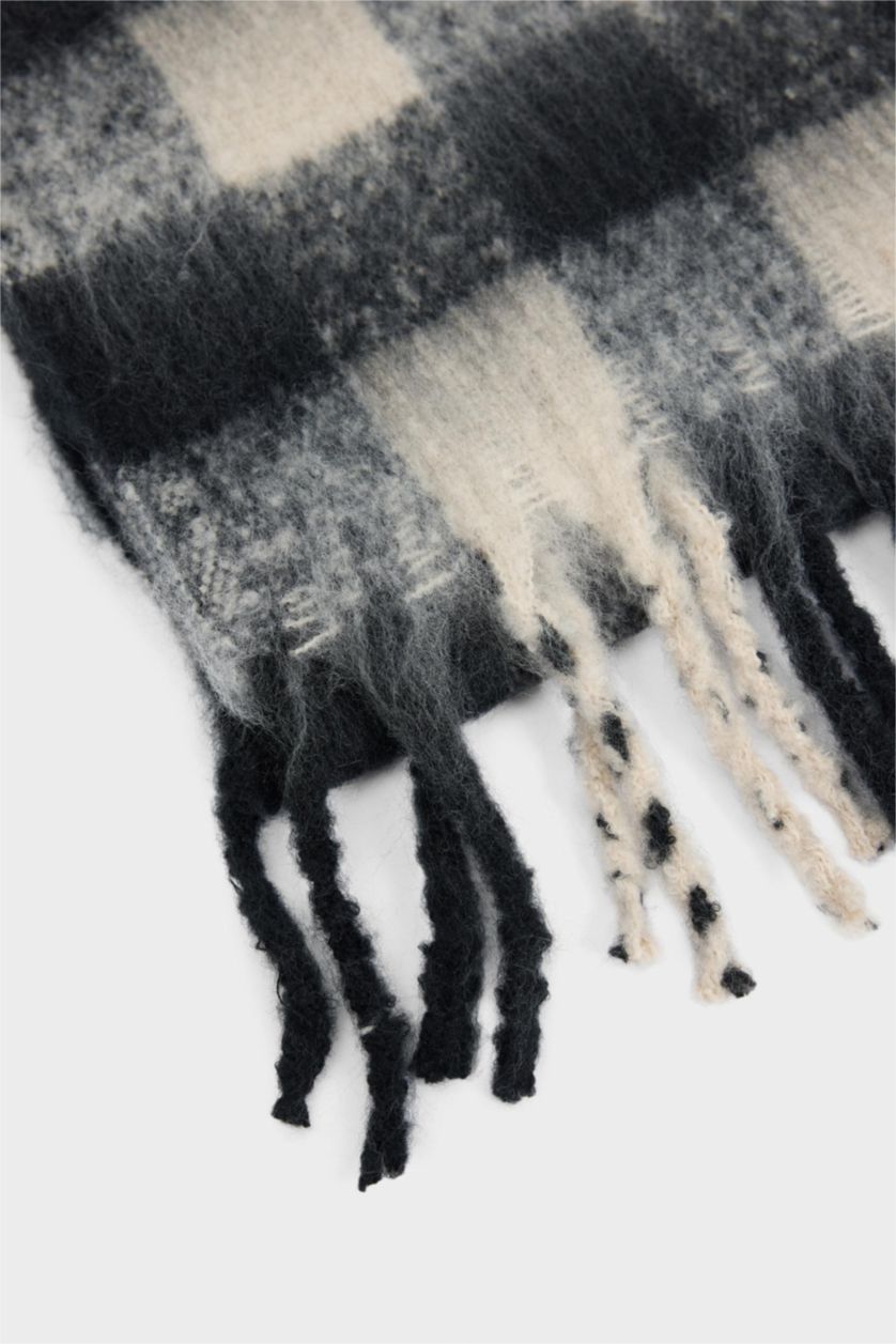 BOYS & TEENS Black Boy Plaid Scarf