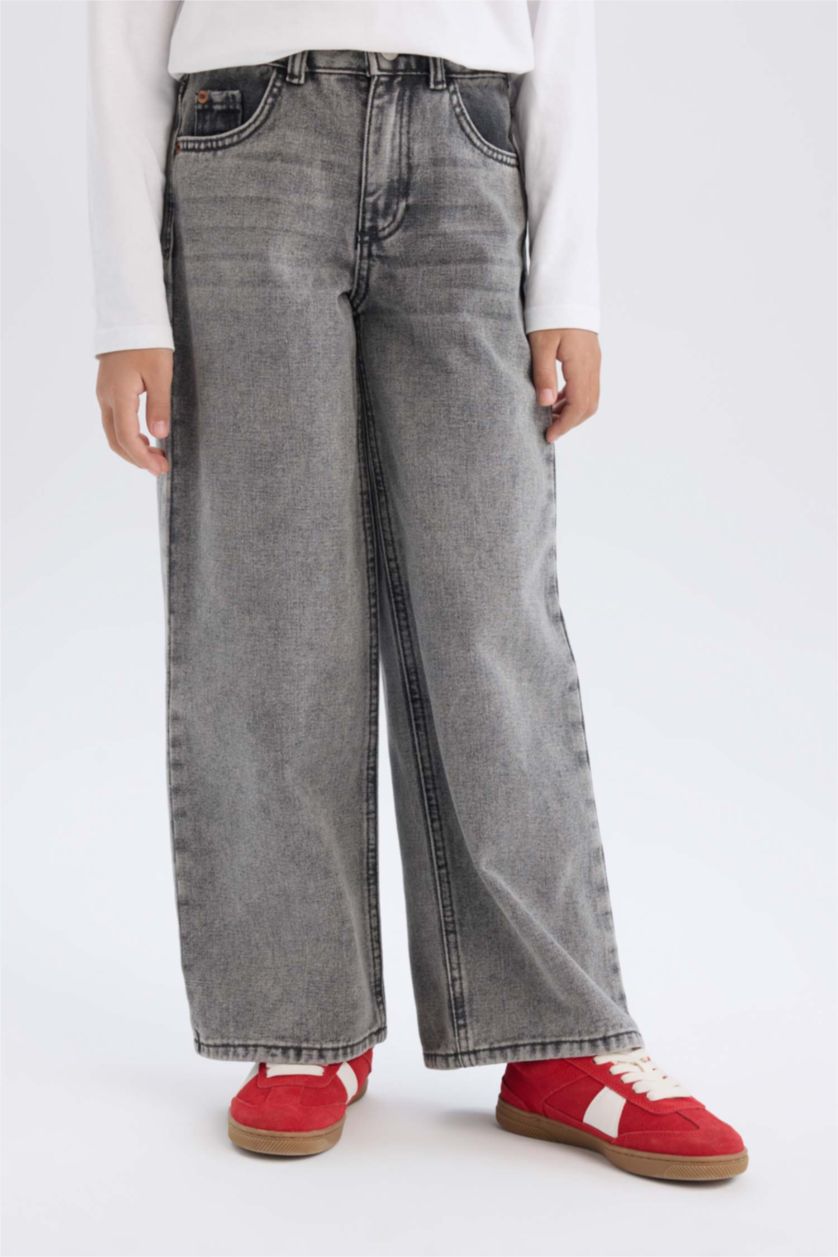 FILLES Gris Clair Pantalon large pour fille