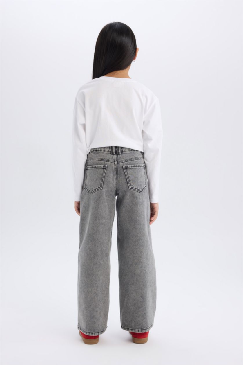 FILLES Gris Clair Pantalon large pour fille