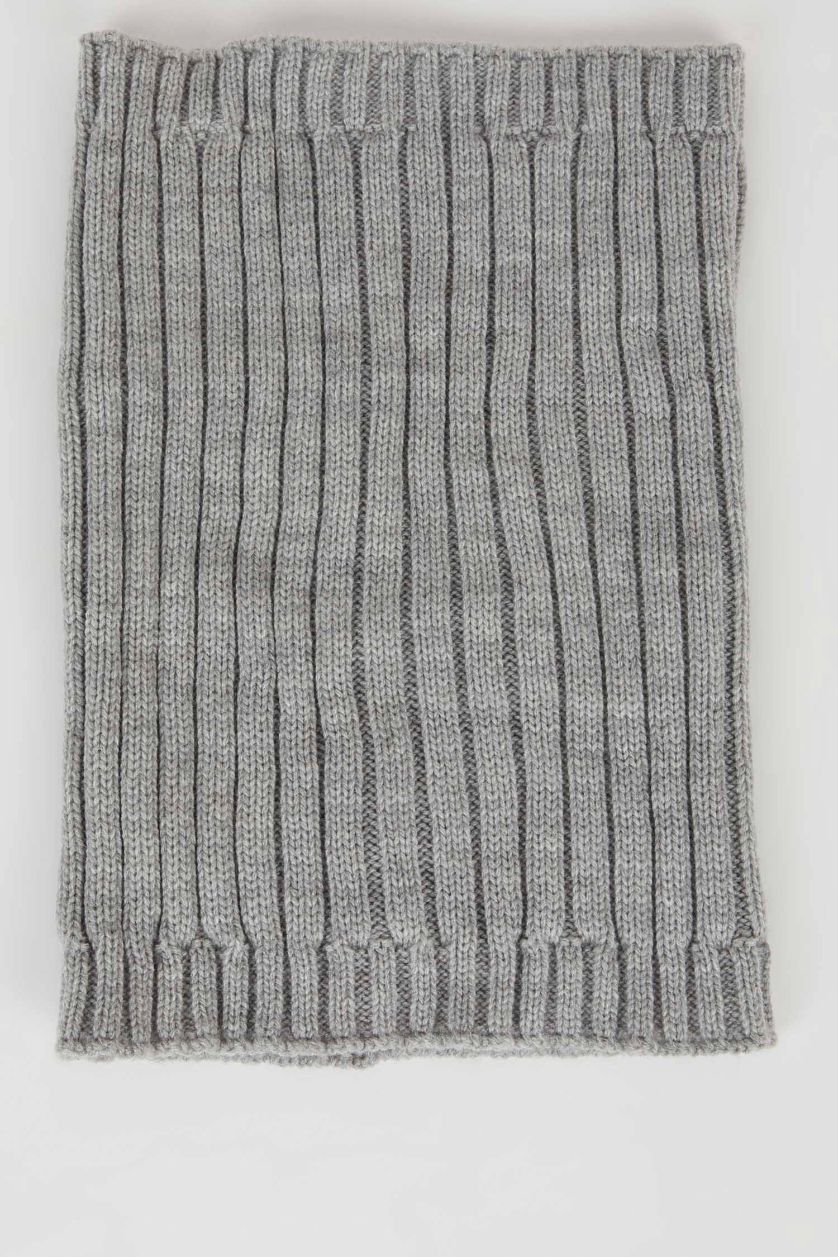 مولود ذكر رمادي طقم وشاح من قطعتين