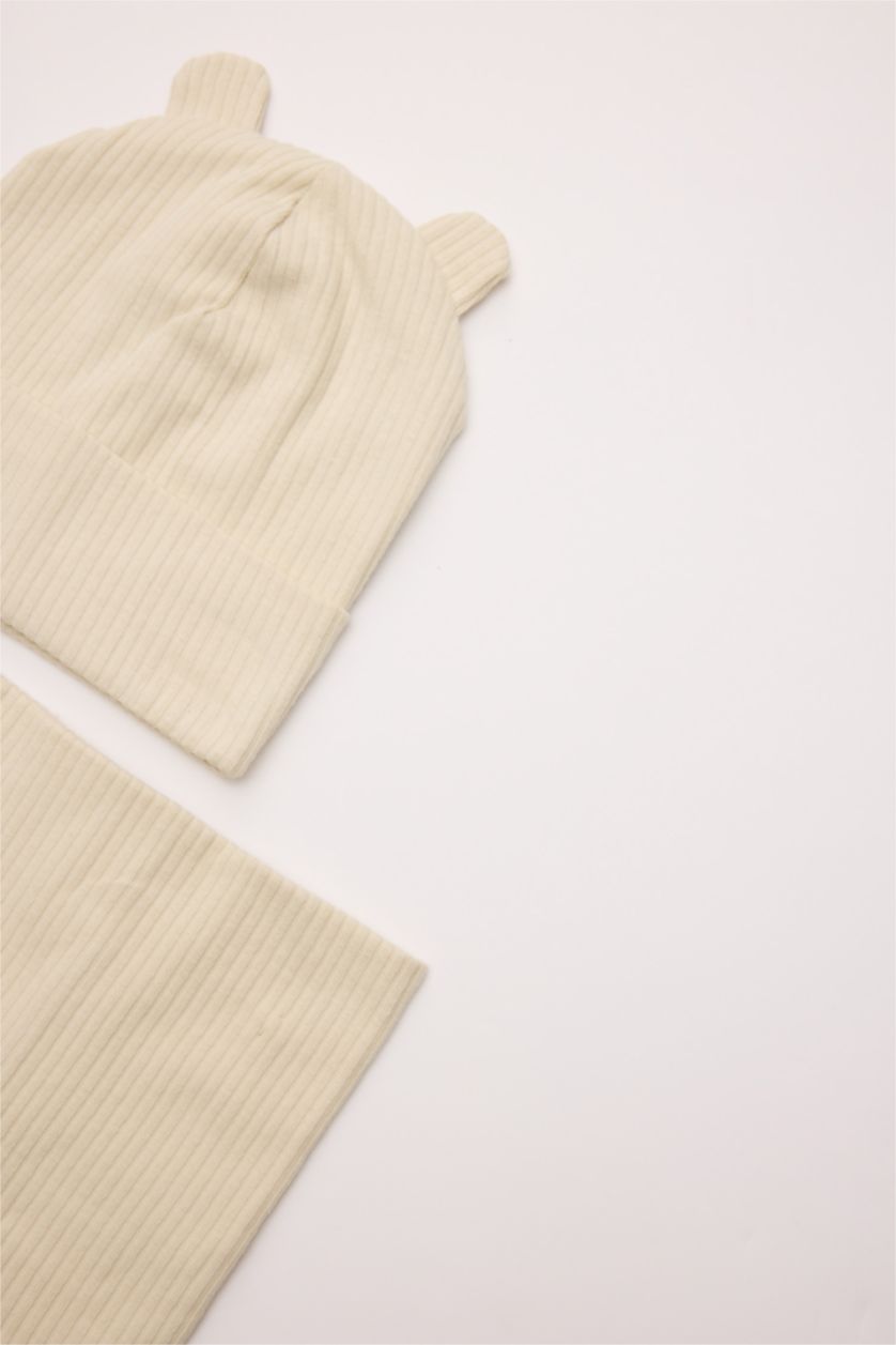 Boys & Teens Vison Baby Boy Ribbed Beanie Scraf 2 Piece Set