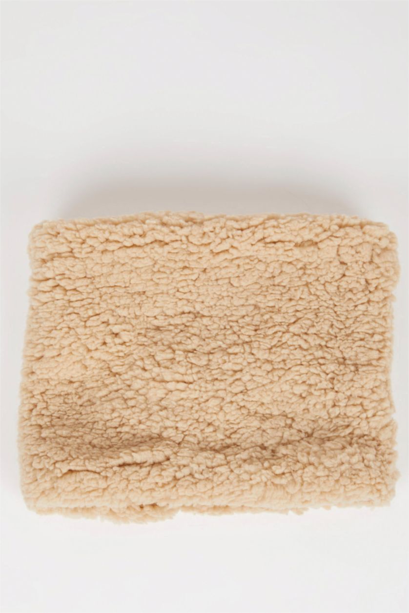 BÉBÉ GARÇON Beige Ensemble bonnet et écharpe en peluche brodée pour bébé garçon