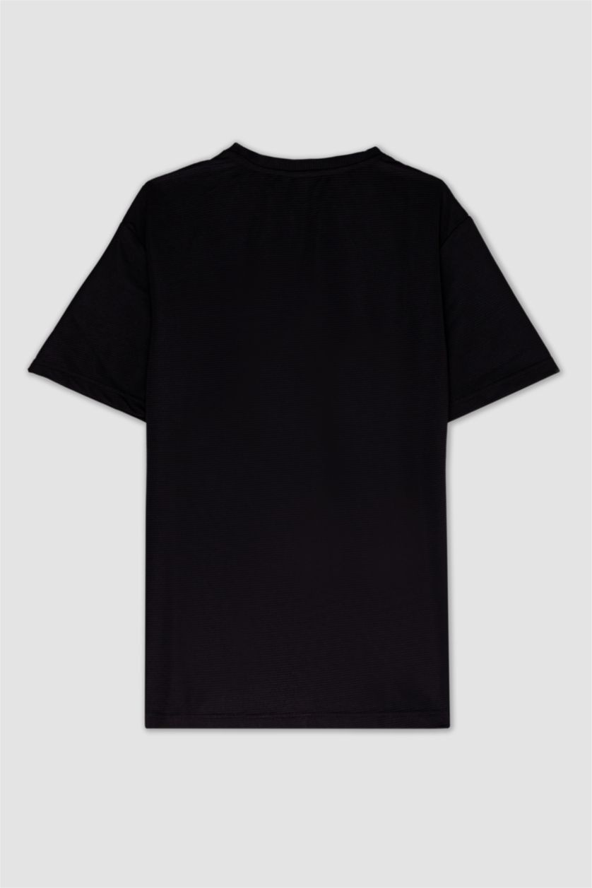 رجالي أسود Slim Fit Short Sleeve T-Shirt