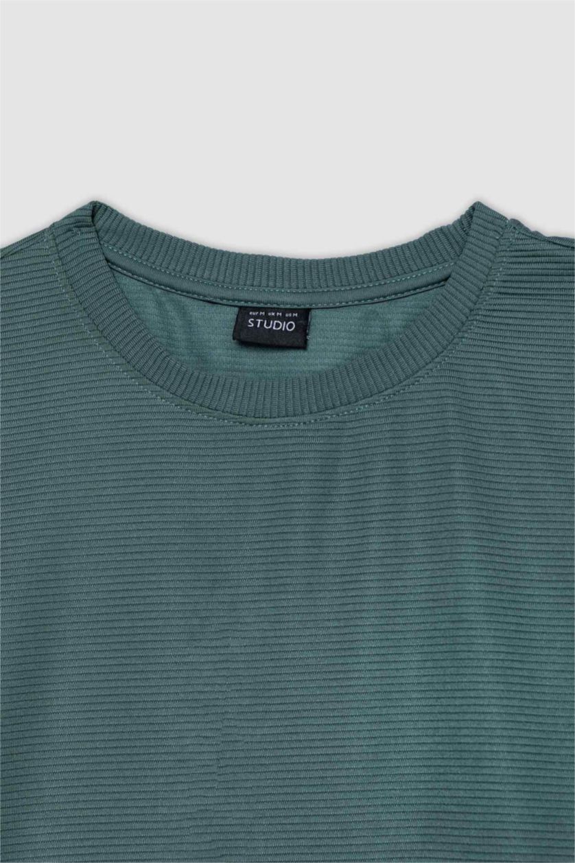 MAN Green Slim Fit Crew Neck Short Sleeve T-Shirt