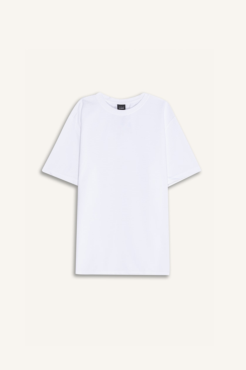رجالي أبيض Slim Fit Short Sleeve T-Shirt
