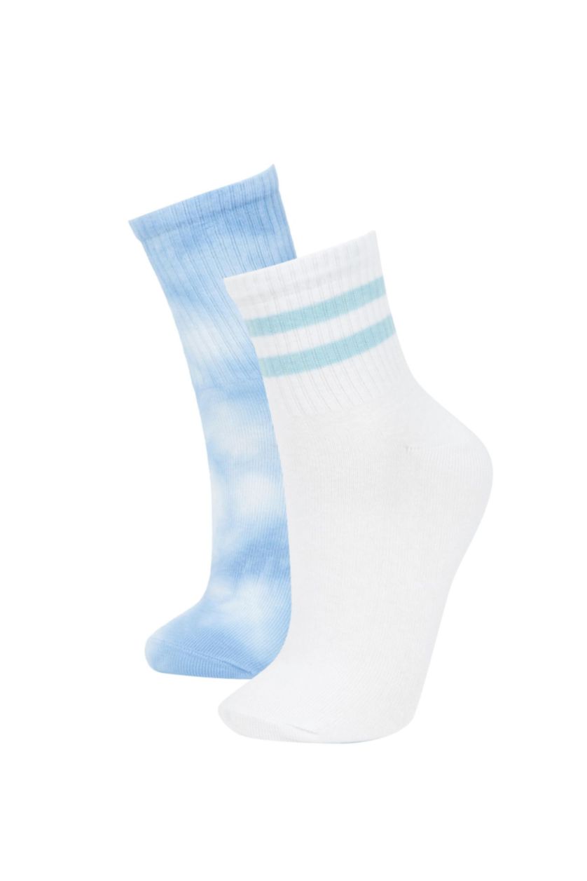 WOMAN Blue Woman 2 Piece Cotton Socks