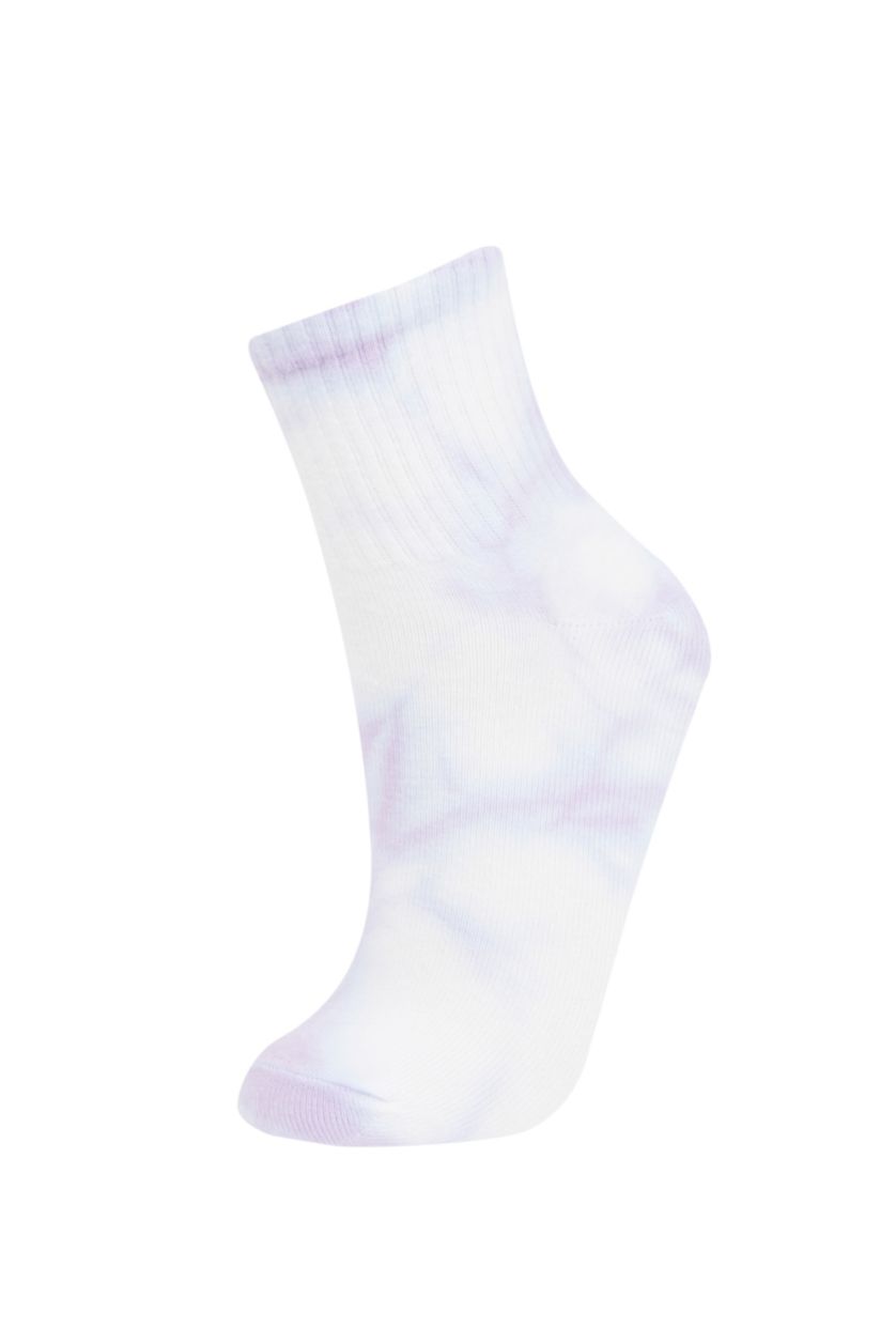 Women Light Lilac 2 piece Cotton Short Socks