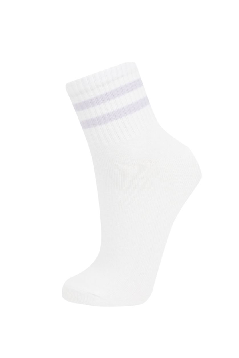 Women Light Lilac 2 piece Cotton Short Socks