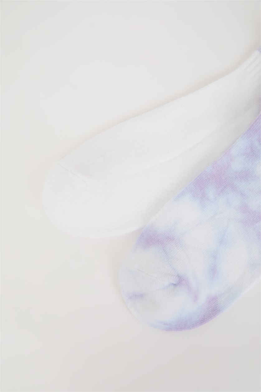 Women Light Lilac 2 piece Cotton Short Socks
