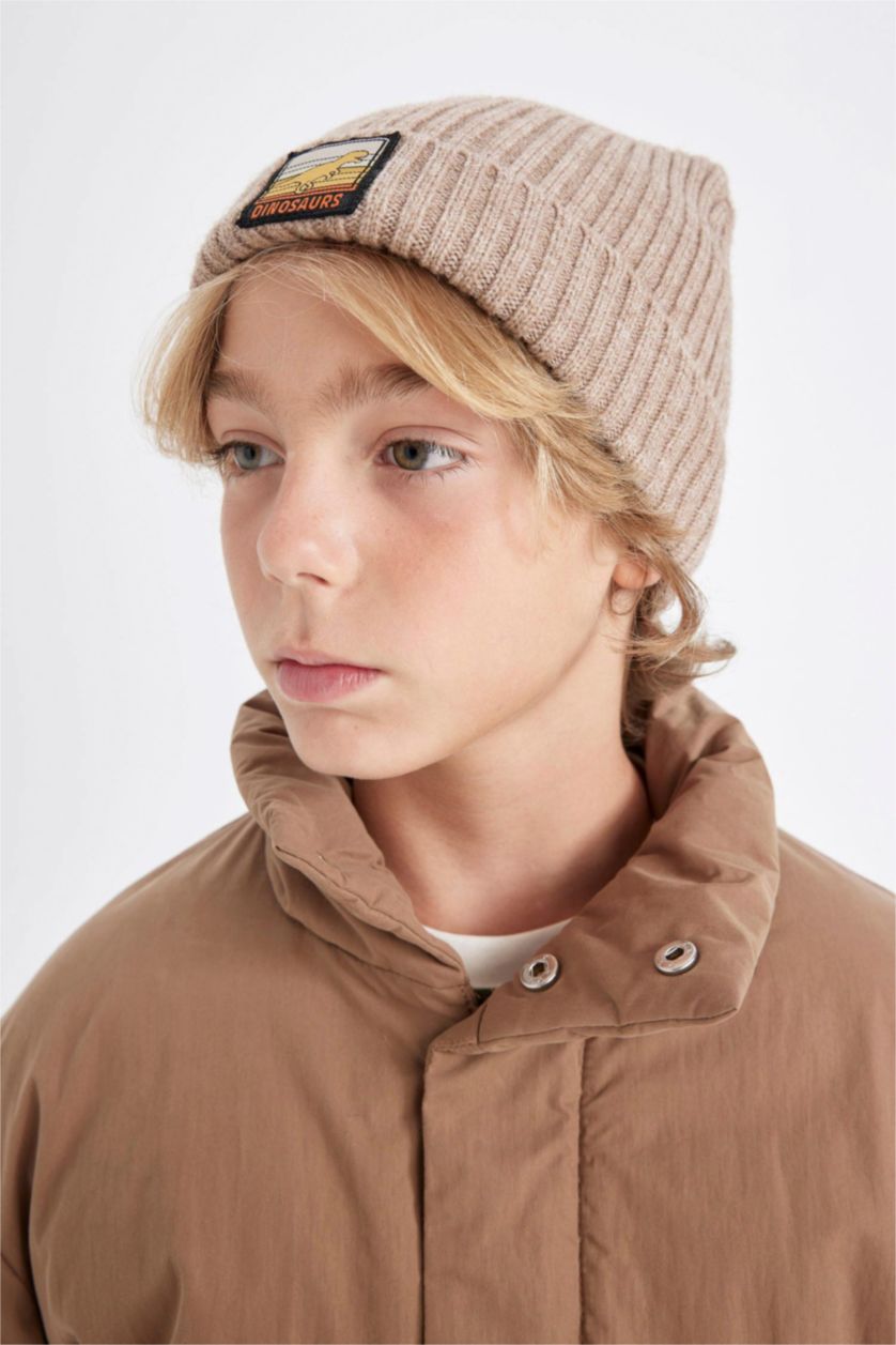 BOYS & TEENS Vison Boy Ribbed Knitted Beanie