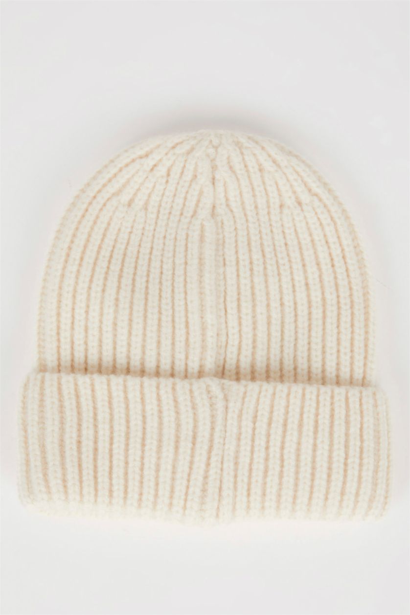 Baby Boys Ecru Baby Boy Embroidered Beanie