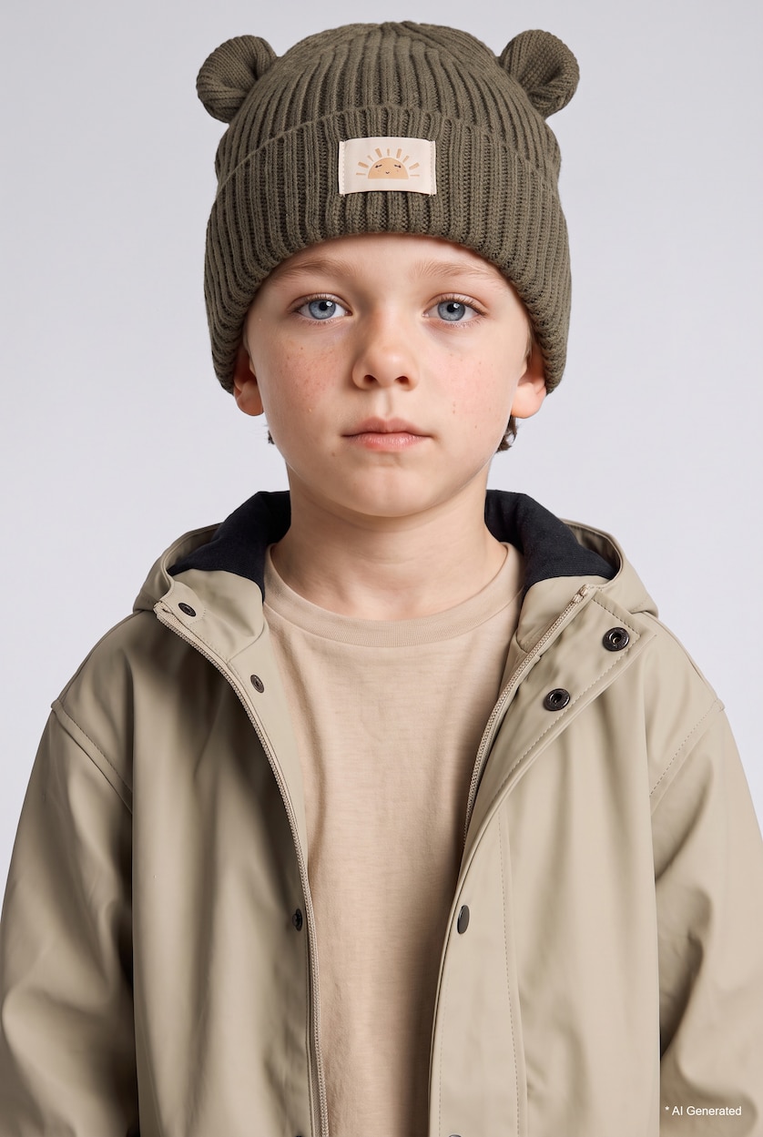 Baby Boys Khaki Baby Boy Knit Beanie