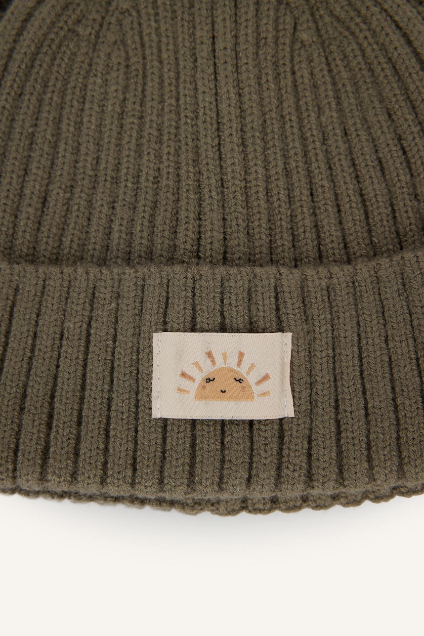 Baby Boys Khaki Baby Boy Knit Beanie