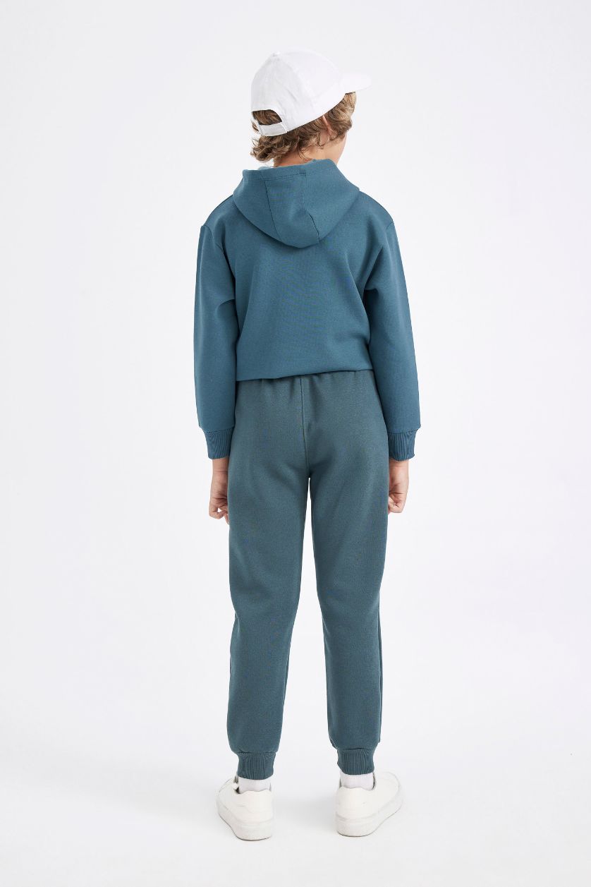 أولاد أخضر غامق سروال سويت بانتس جوجر ولادي تقيل قصة عادية ورجل مطاطي